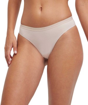 Falke 2-Pack Thong Daily Comfort Panties & Slips Női Bézs | TCMU-39861