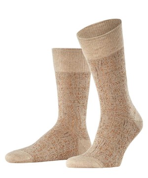 Falke Artisanship Socks Zokni Férfi Bézs | ZDWR-86092