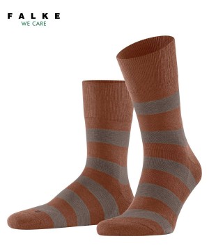 Falke Block Stripe Socks Zokni Női Barna | RZQA-62784