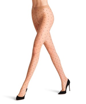 Falke Dot Bicolor 15 DEN Tights Tights Női Bézs | ODMF-02134