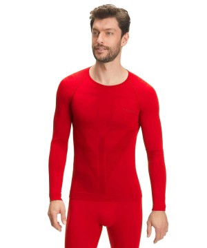 Falke Long sleeve shirt Warm Long Sleeve T-Shirts Férfi Piros | OHMX-89672