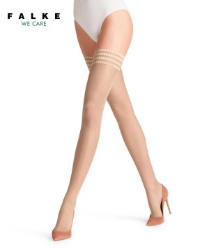 Falke Pure Matt 20 DEN Stay-ups Thigh Highs Női Bézs | LMHG-21378