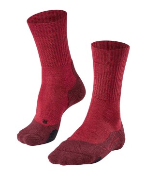 Falke TK2 Explore Wool Trekking Socks Sports Socks Női Piros | KFGJ-30261