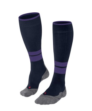 Falke TK Compression Energy Trekking Knee-high Socks Sports Socks Női Kék | WSAE-52798