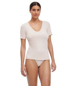 Falke T-Shirt V-neck Daily Climate Control Ingek Női Bézs | ECTD-47368
