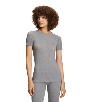 Falke T-Shirt Wool-Tech Light Rövid Ujjú Ing Női Szürke | TVPB-09281